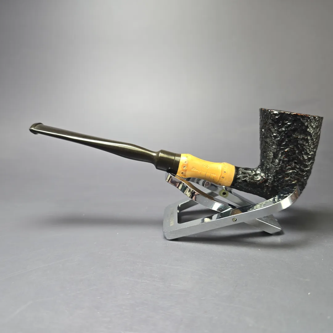 Stanwell c.1960s Hand Made Bamboo Sandblasted Nefertiti Dublin Estate Briar Pipe, Unsmoked - Image 4