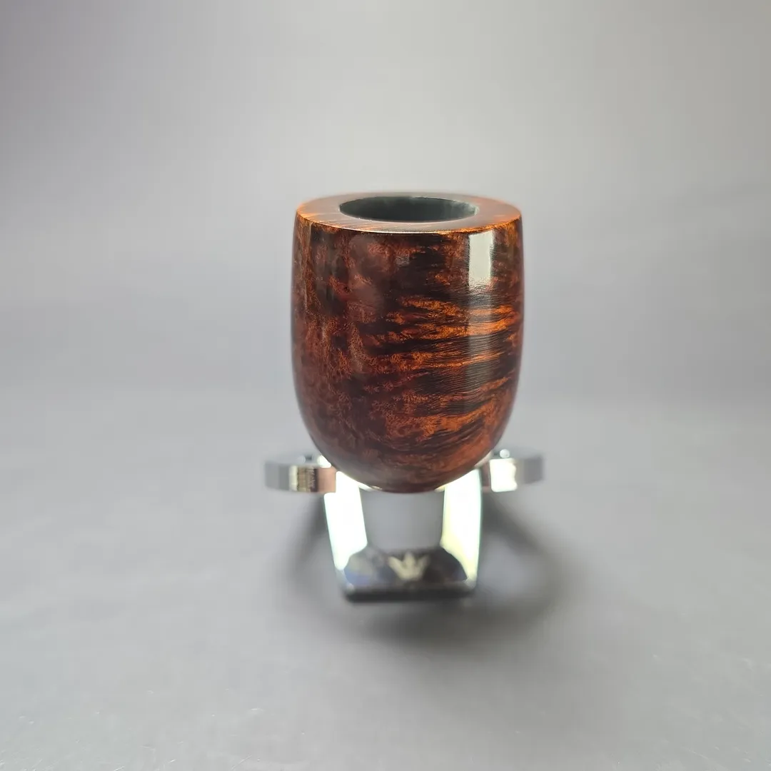 MBSD Briars Timeless Traditions 1 Smooth Billiard w/ Silver Handmade Briar Pipe, New - Image 4