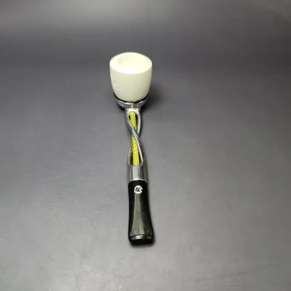 Falcon Shillelagh Green w/ MBSD Meerschaum Dublin Block Meerschaum Bowl Pipe, New - Image 4
