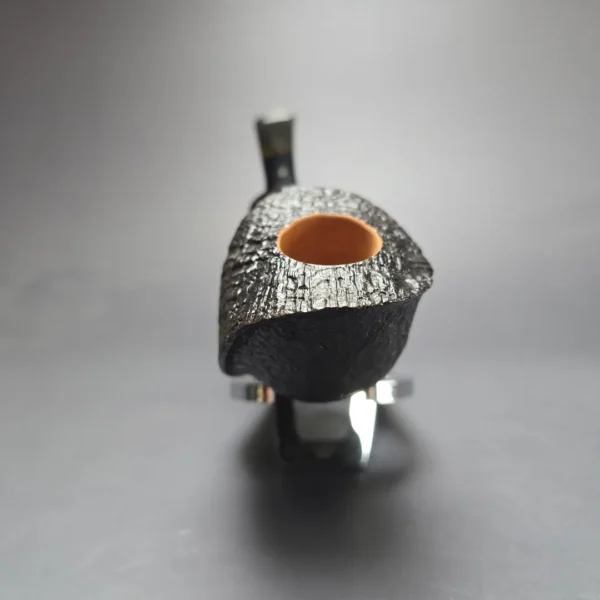 Kent Rasmussen Sandblasted Asymmetric Elephant's Foot w/ Masur Birch Estate Briar Pipe, Unsmoked - Image 4