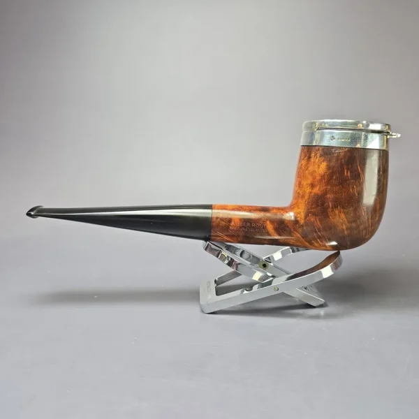 Dunhill 2005 Amber Root XL03 Smooth Giant Billiard w/ Silver Eagle Wind Cap Estate Briar Pipe, Unsmoked - Image 4