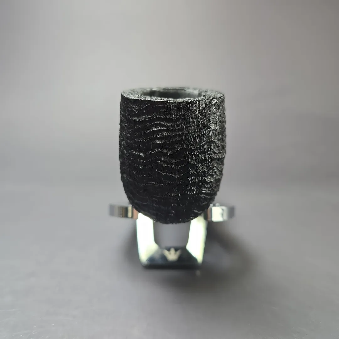 MBSD Briars Timeless Traditions 1 Sandblasted Billiard w/ Silver Handmade Briar Pipe, New - Image 4