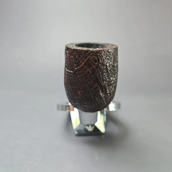 MBSD Briars Timeless Traditions 1 Sandblasted Billiard w/ Silver Handmade Briar Pipe, New - Image 4