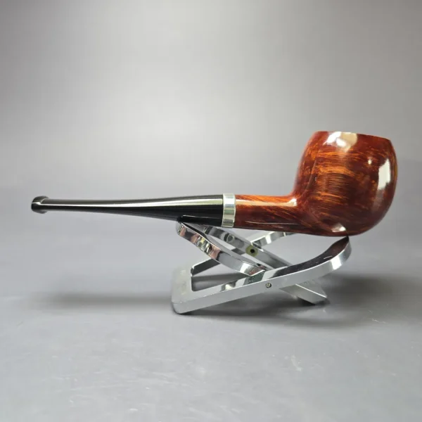 Les Wood (pre-Ferndown) Smooth Apple w/ Silver Estate Briar Pipe, Unsmoked - Image 4