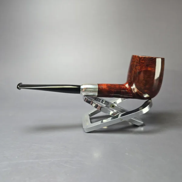 MBSD Briars Timeless Traditions 1 Smooth Billiard w/ Silver Handmade Briar Pipe, New - Image 5