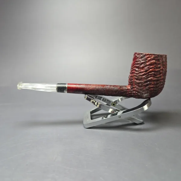Pipe Tristan Sandblasted Liverpool w/ Perspex Handmade Briar Pipe, Unsmoked - Image 5