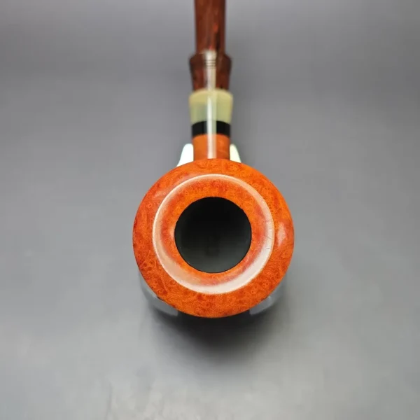 Kai Neilsen Flame Grain Old Briar Smooth Dublin w/ Horn Estate Briar Pipe, Unsmoked, 9mm - Image 5