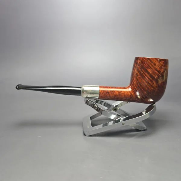 MBSD Briars Timeless Traditions 1 Smooth Billiard w/ Silver Handmade Briar Pipe, New - Image 5
