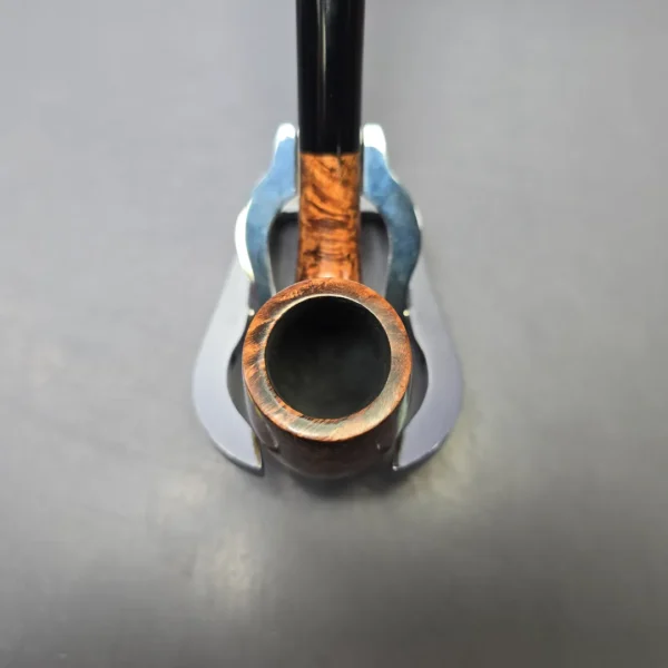 BriarWorks Classic C13 Dark Smooth Bent Billiard w/ Black Stem Briar Pipe, New - Image 5