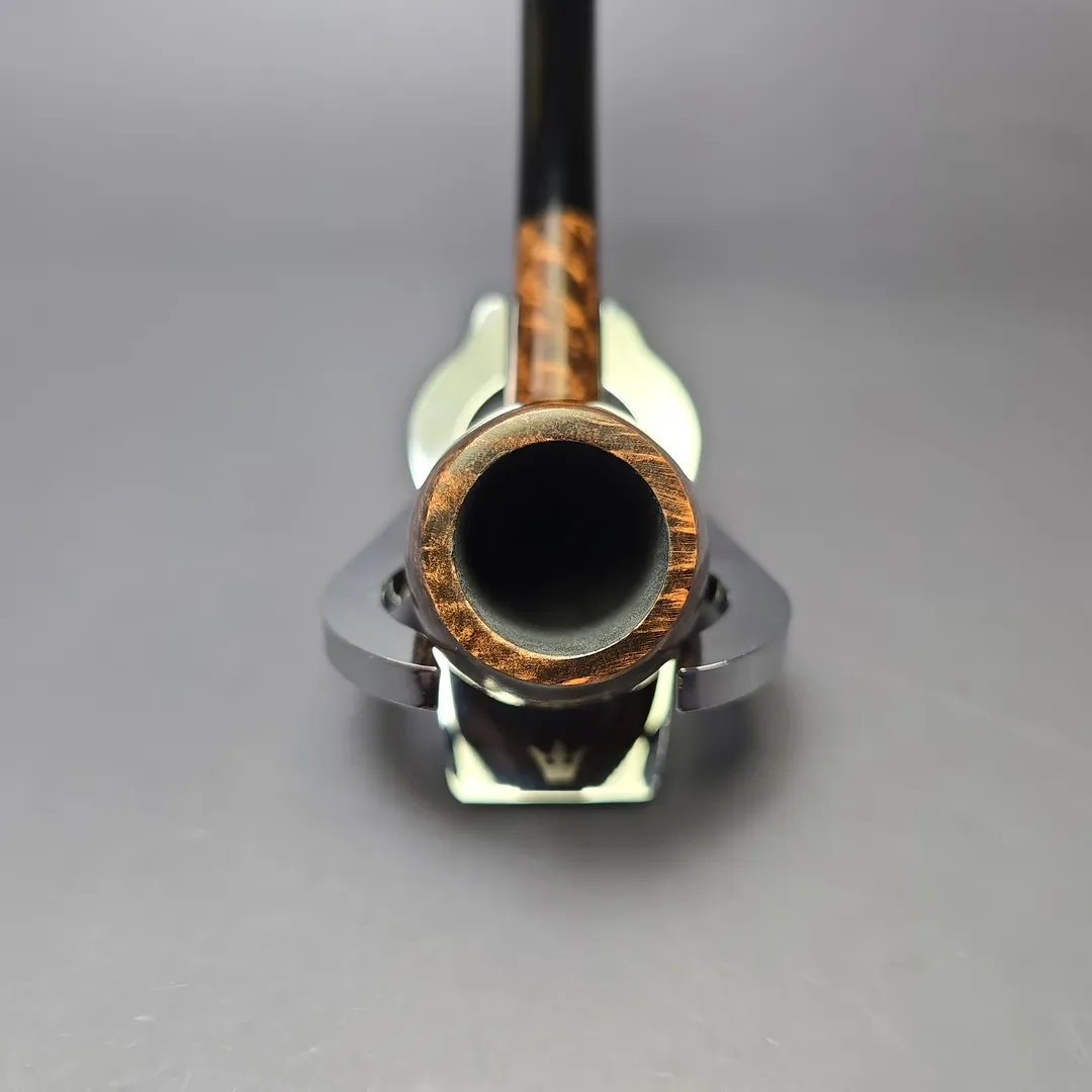 BriarWorks Classic C14 Dark Smooth Cutty w/ Black Stem Briar Pipe, New - Image 5