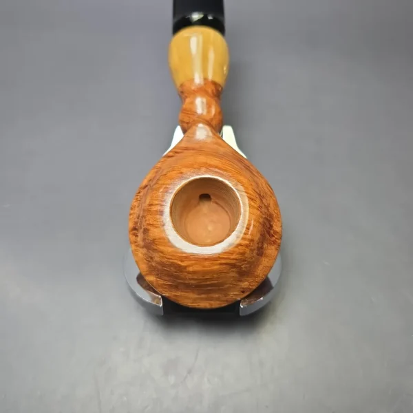 Luciano FR * Smooth Spiral Rhodesian w/ Olivewood Estate Briar Pipe, Unsmoked - Image 5