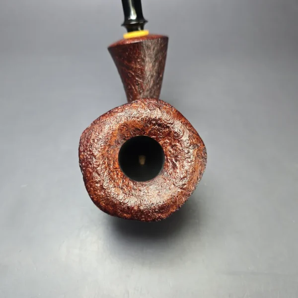 Madao 3000 Sandblasted Asymmetric Standing Dublin w/ Boxwood Handmade Briar Pipe, New - Image 5