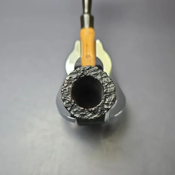 Stanwell c.1960s Hand Made Bamboo Sandblasted Nefertiti Dublin Estate Briar Pipe, Unsmoked - Image 5