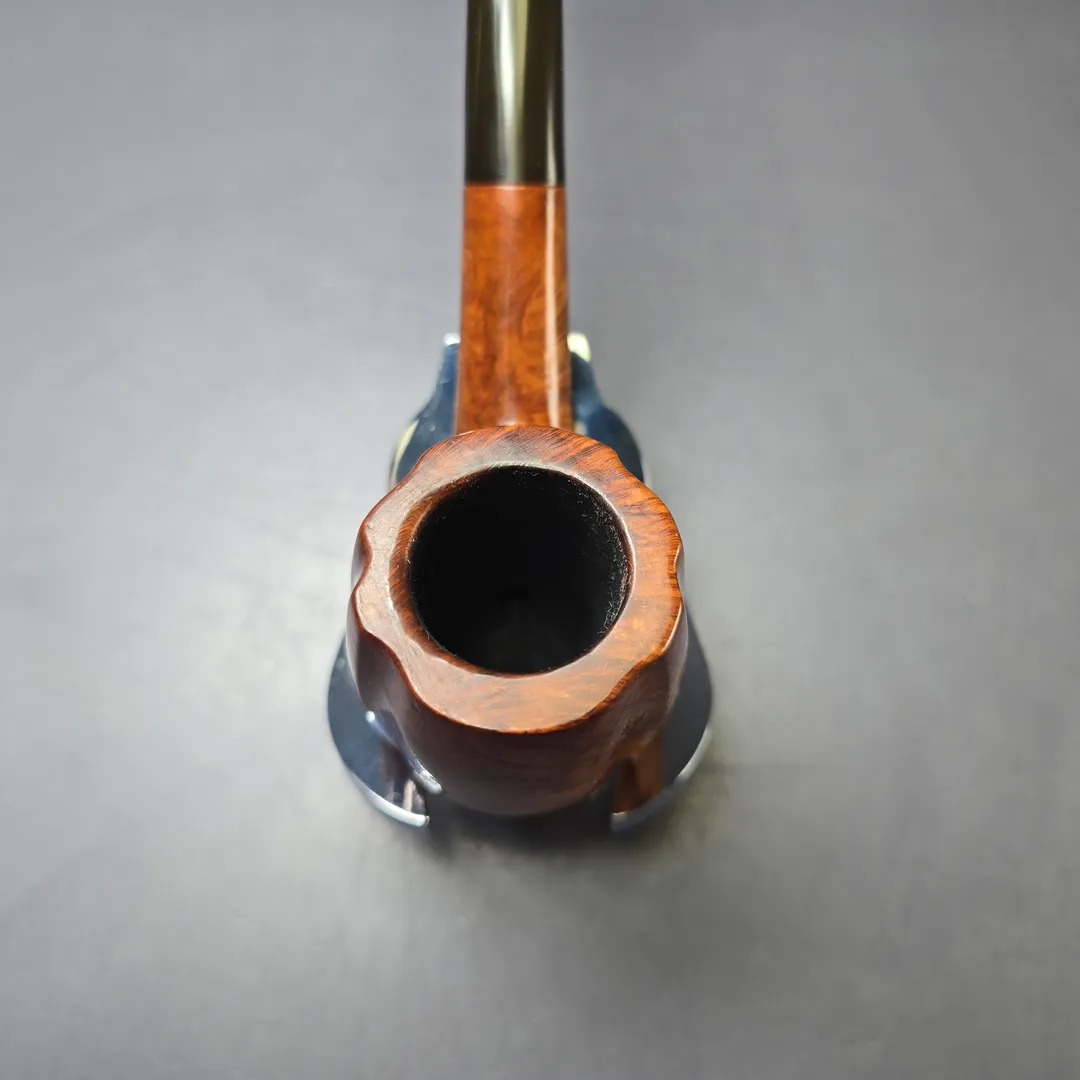 Edward's Large Smooth Fluted Bent Billiard Estate Briar Pipe, American Estates - Image 5