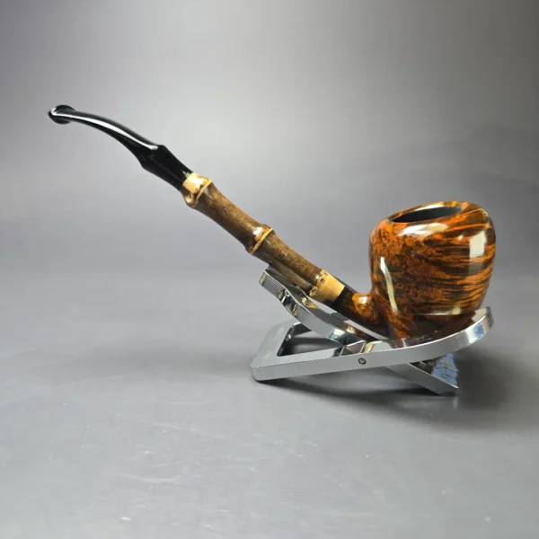 MBSD Briars Modern Masters 1 Smooth Peewit w/ Bamboo Briar Pipe, New - Image 5