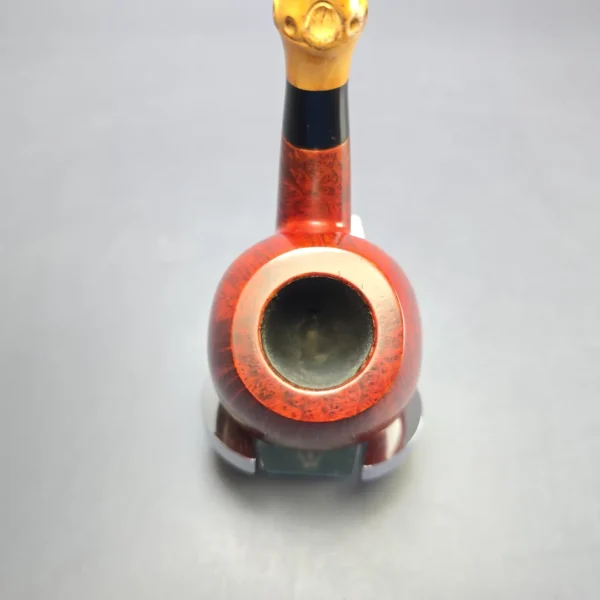 Bjarne Nielsen Signature Grade AX Smooth Apple w/ Bamboo Estate Briar Pipe, Unsmoked - Image 5