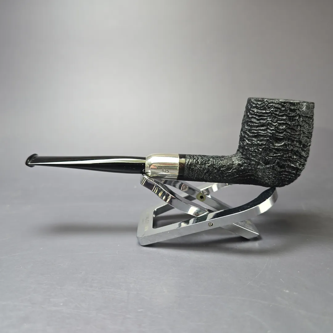 MBSD Briars Timeless Traditions 1 Sandblasted Billiard w/ Silver Handmade Briar Pipe, New - Image 5
