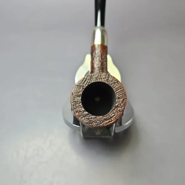 MBSD Briars Timeless Traditions 1 Sandblasted Billiard w/ Silver Handmade Briar Pipe, New - Image 6