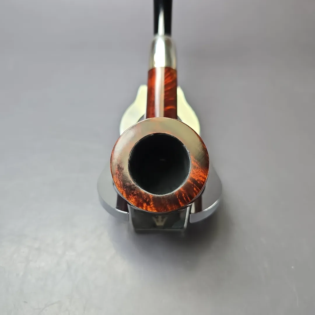 MBSD Briars Timeless Traditions 1 Smooth Billiard w/ Silver Handmade Briar Pipe, New - Image 6