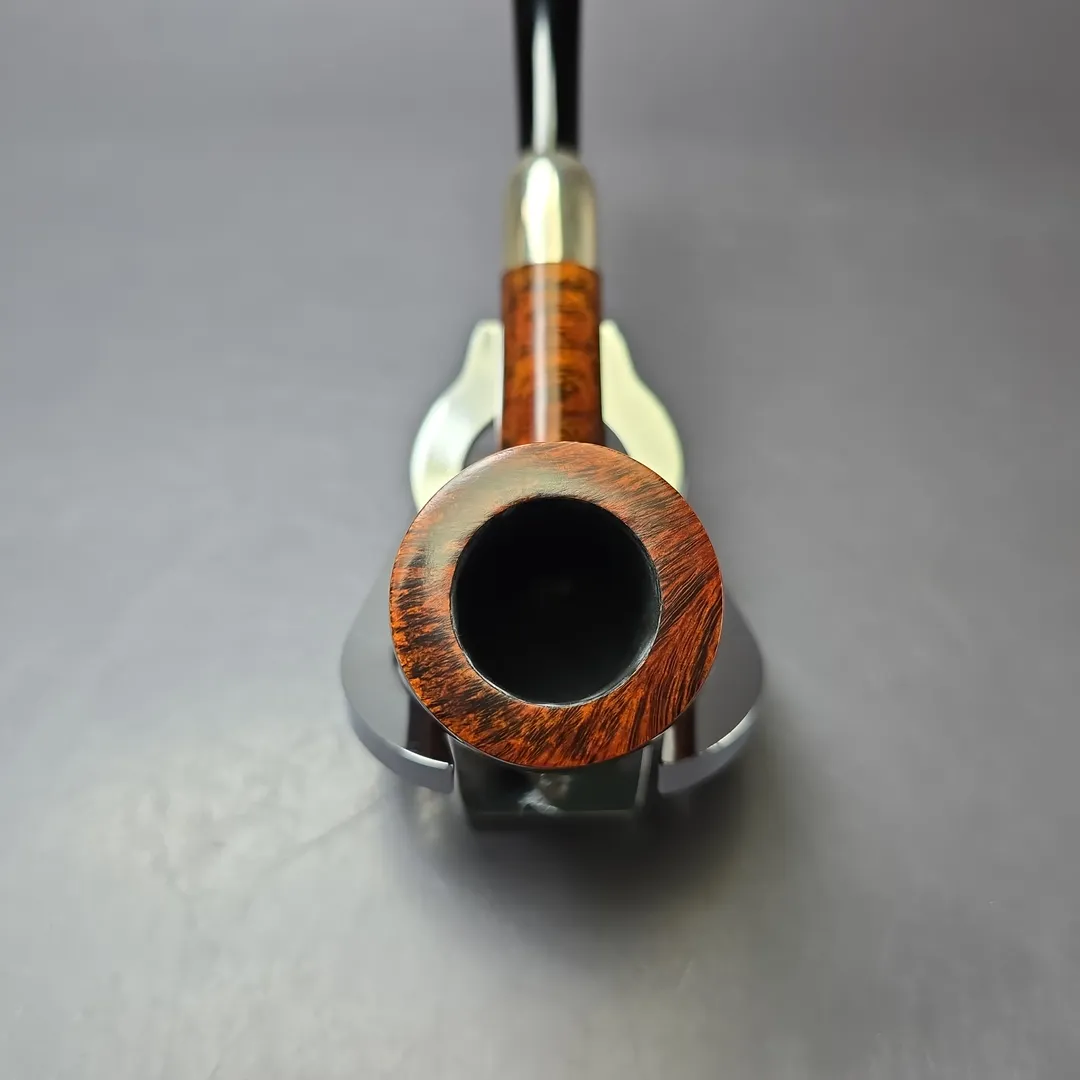 MBSD Briars Timeless Traditions 1 Smooth Billiard w/ Silver Handmade Briar Pipe, New - Image 6