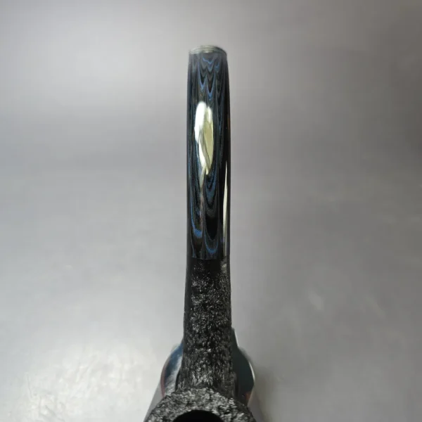 Pipe Tristan Sandblasted LC Bent Billiard w/ Blue Cumberland Handmade Briar Pipe, New - Image 6
