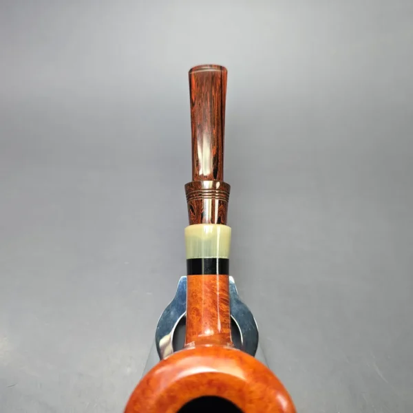 Kai Neilsen Flame Grain Old Briar Smooth Dublin w/ Horn Estate Briar Pipe, Unsmoked, 9mm - Image 6