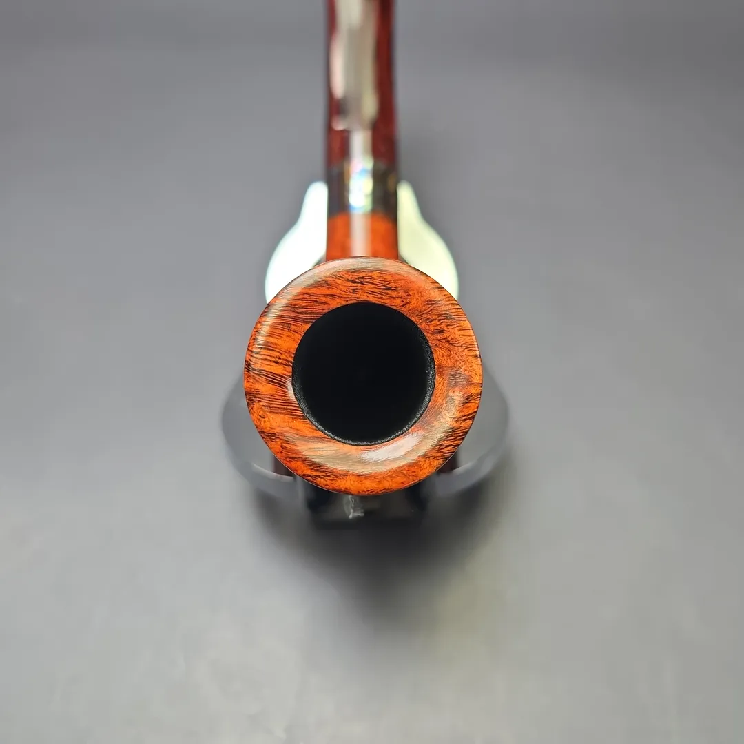 Walt Cannoy Cardinal House Hollingsworth Smooth Stack w/ Silver Handmade Briar Pipe, New - Image 6