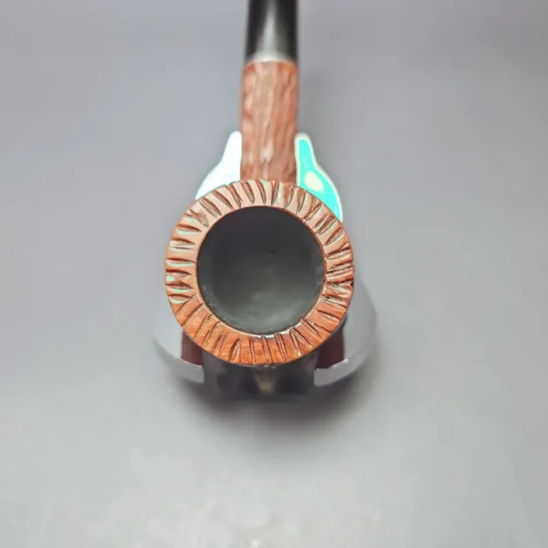 Kaywoodie Durobit 69 Partially Rusticated Pot Estate Briar Pipe, Unsmoked - Image 6