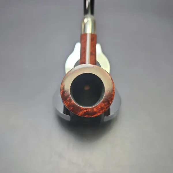 MBSD Briars Timeless Traditions 1 Smooth Billiard w/ Silver Handmade Briar Pipe, New - Image 6