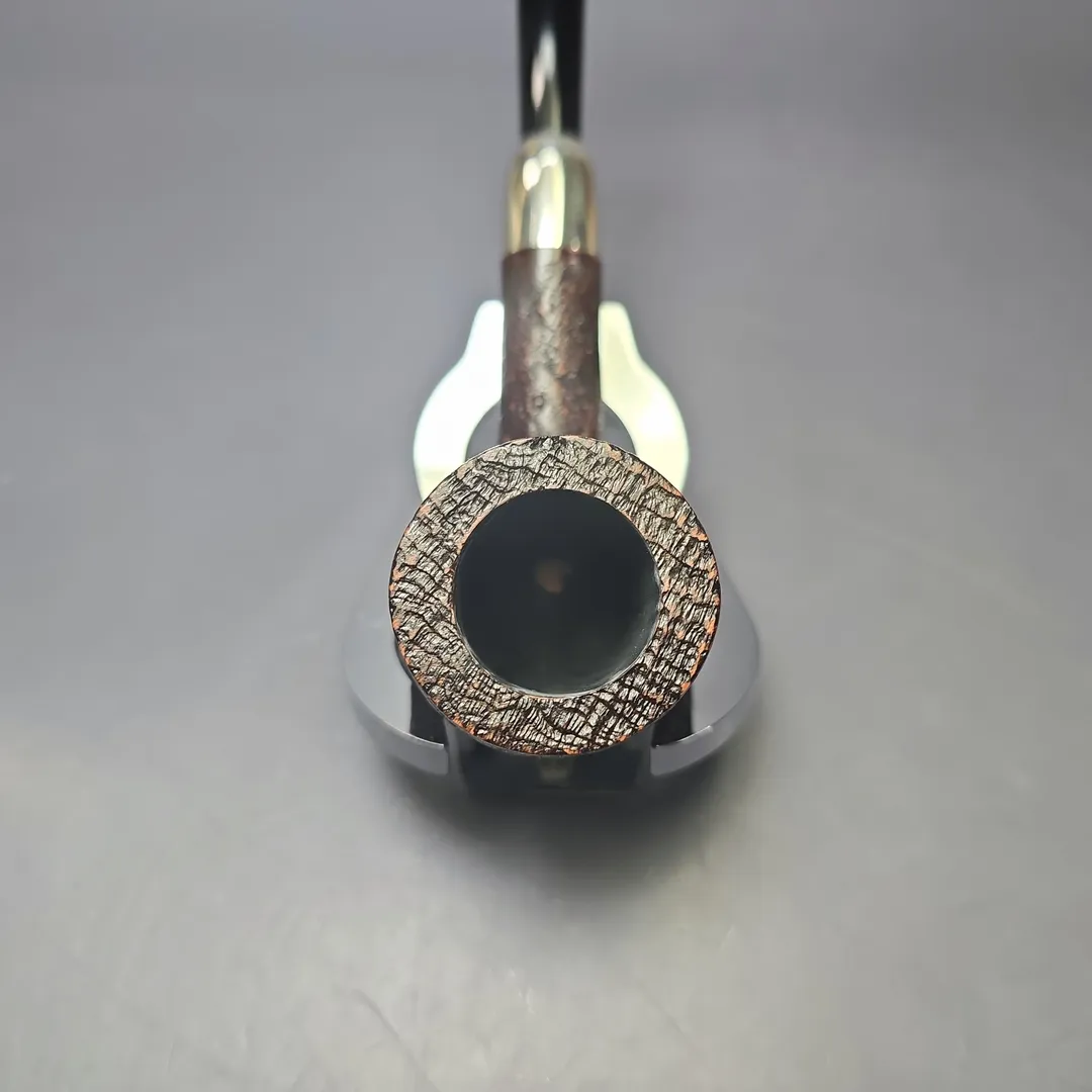 MBSD Briars Timeless Traditions 1 Sandblasted Billiard w/ Silver Handmade Briar Pipe, New - Image 6