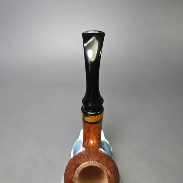 Papa Bear's Pipes by Tim Beaumont Partially Sandblasted Egg Handmade Briar Pipe, New - Image 6