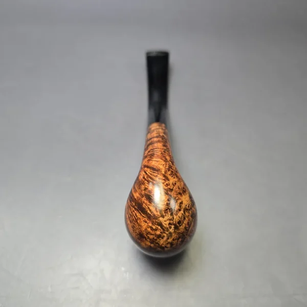 BriarWorks Classic C13 Dark Smooth Bent Billiard w/ Black Stem Briar Pipe, New - Image 6