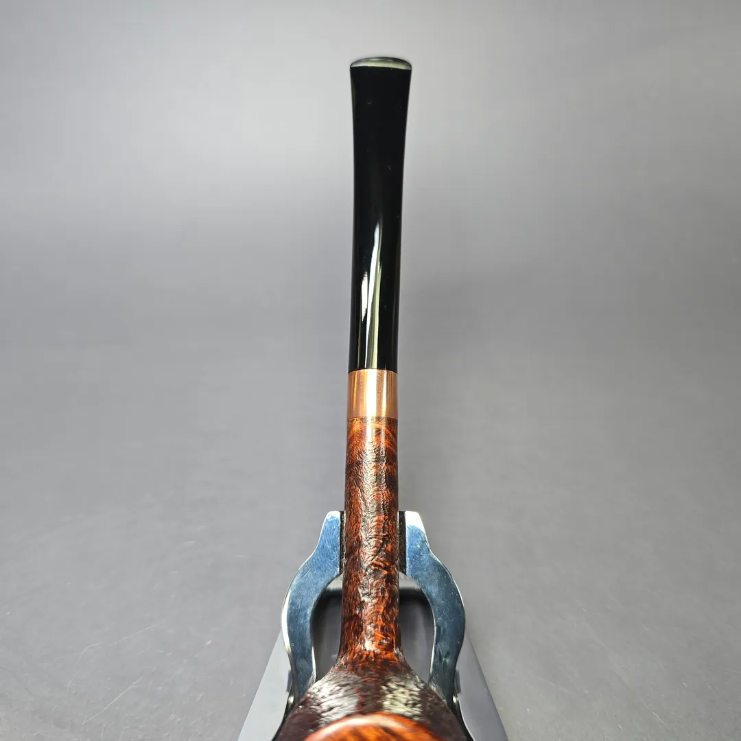 Bruno Nuttens Bing B1 Partially Sandblasted Billiard Briar Pipe, New - Image 6