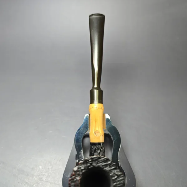 Stanwell c.1960s Hand Made Bamboo Sandblasted Nefertiti Dublin Estate Briar Pipe, Unsmoked - Image 6