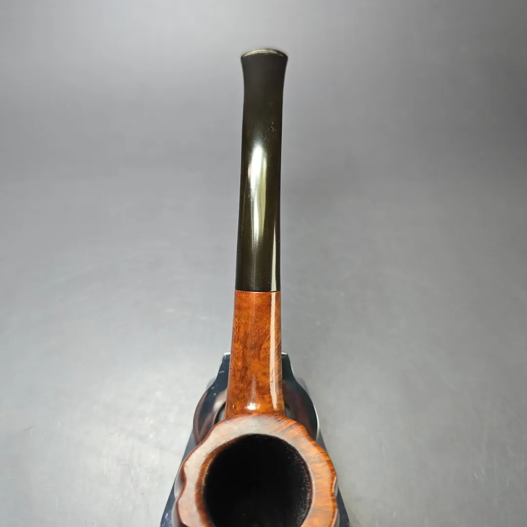 Edward's Large Smooth Fluted Bent Billiard Estate Briar Pipe, American Estates - Image 6