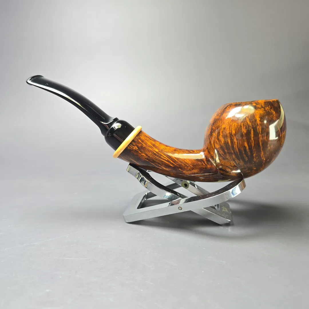 MBSD Briars Modern Masters 2 Smooth Blowfish w/ Boxwood Briar Pipe, New - Image 6