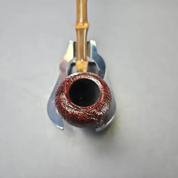 MBSD Briars Modern Masters 1 Sandblasted Peewit w/ Bamboo Briar Pipe, New - Image 6