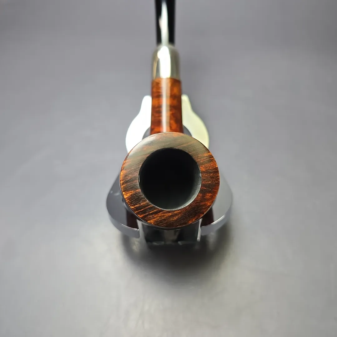 MBSD Briars Timeless Traditions 1 Smooth Billiard w/ Silver Handmade Briar Pipe, New - Image 6