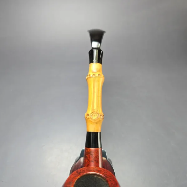 Bjarne Nielsen Signature Grade AX Smooth Apple w/ Bamboo Estate Briar Pipe, Unsmoked - Image 6