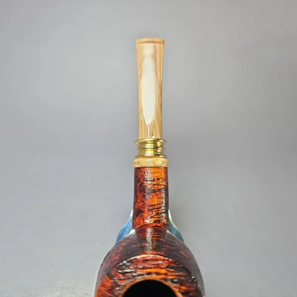Neerup Classic Sandblasted Brandy w/ Brass Estate Briar Pipe, Unsmoked - Image 6