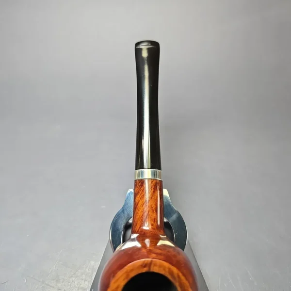 Les Wood (pre-Ferndown) Smooth Apple w/ Silver Estate Briar Pipe, Unsmoked - Image 6