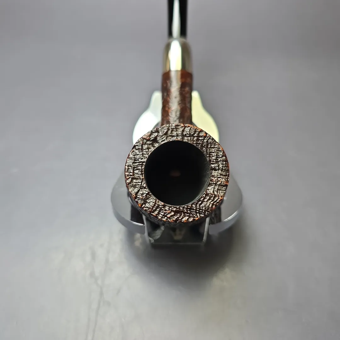 MBSD Briars Timeless Traditions 1 Sandblasted Billiard w/ Silver Handmade Briar Pipe, New - Image 6