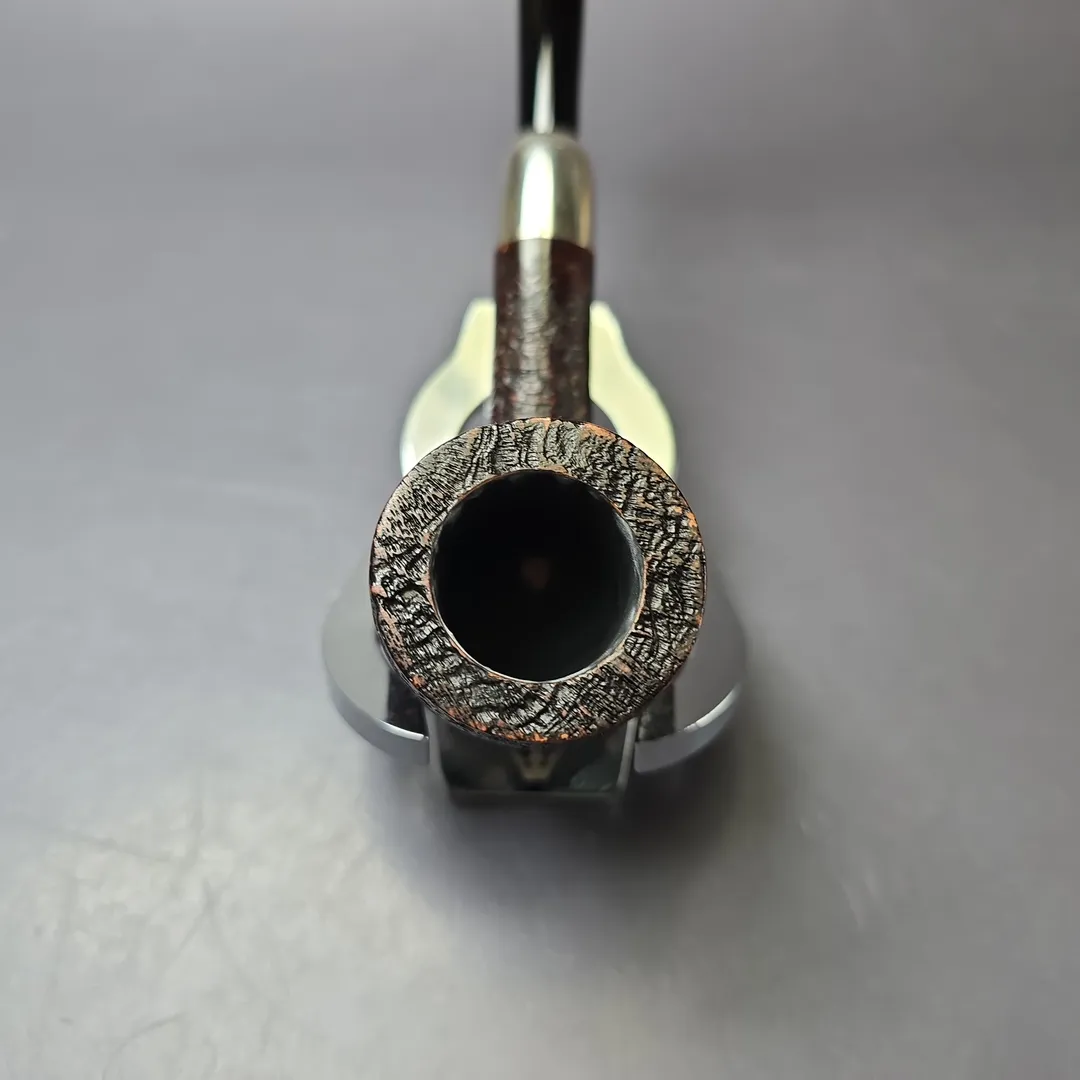 MBSD Briars Timeless Traditions 1 Sandblasted Billiard w/ Silver Handmade Briar Pipe, New - Image 6