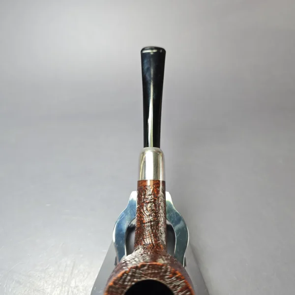 MBSD Briars Timeless Traditions 1 Sandblasted Billiard w/ Silver Handmade Briar Pipe, New - Image 7