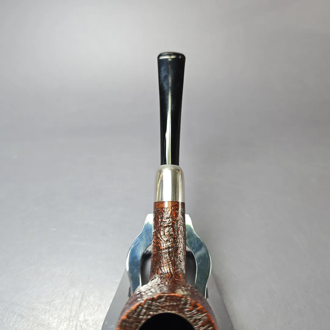 MBSD Briars Timeless Traditions 1 Sandblasted Billiard w/ Silver Handmade Briar Pipe, New - Image 7