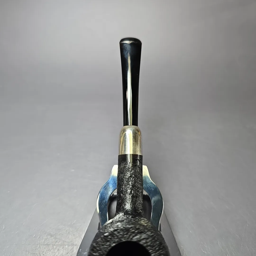 MBSD Briars Timeless Traditions 1 Sandblasted Billiard w/ Silver Handmade Briar Pipe, New - Image 7
