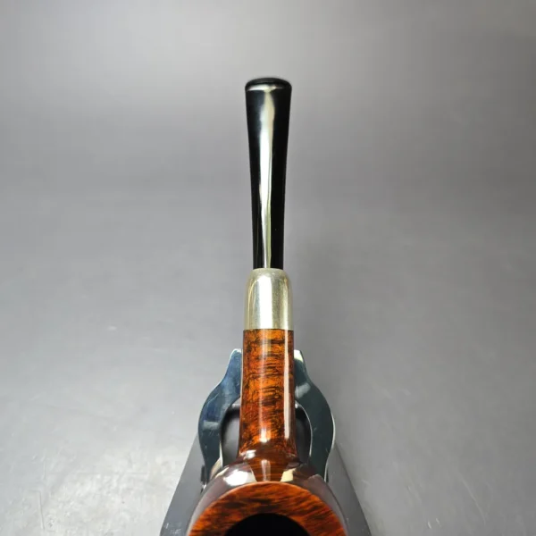 MBSD Briars Timeless Traditions 1 Smooth Billiard w/ Silver Handmade Briar Pipe, New - Image 7