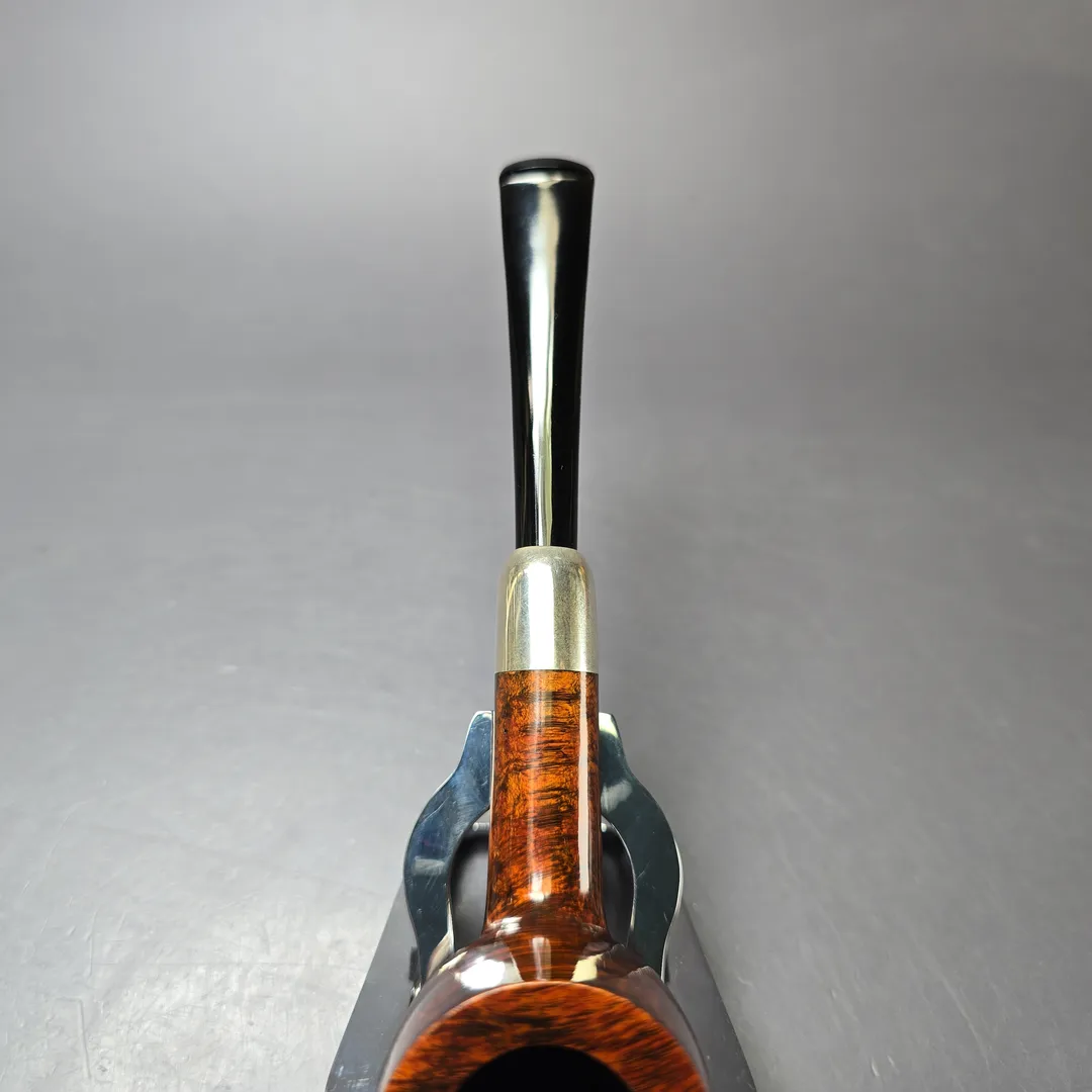 MBSD Briars Timeless Traditions 1 Smooth Billiard w/ Silver Handmade Briar Pipe, New - Image 7