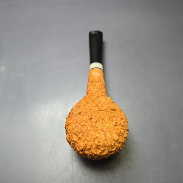 Pipe Tristan "Shape 55" Rusticated Pot w/ Horn Handmade Briar Pipe, New - Image 7