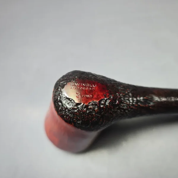 Savinelli Autograph 3 Partially Sandblasted Freehand Estate Briar Pipe, Unsmoked - Image 7